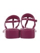 Chanel 2022 Interlocking CC Logo T-Strap Sandals