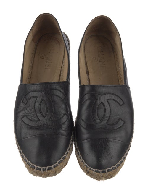 Chanel Interlocking CC Logo Lambskin Espadrilles