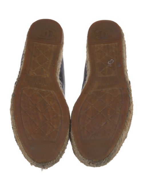 Chanel Interlocking CC Logo Lambskin Espadrilles