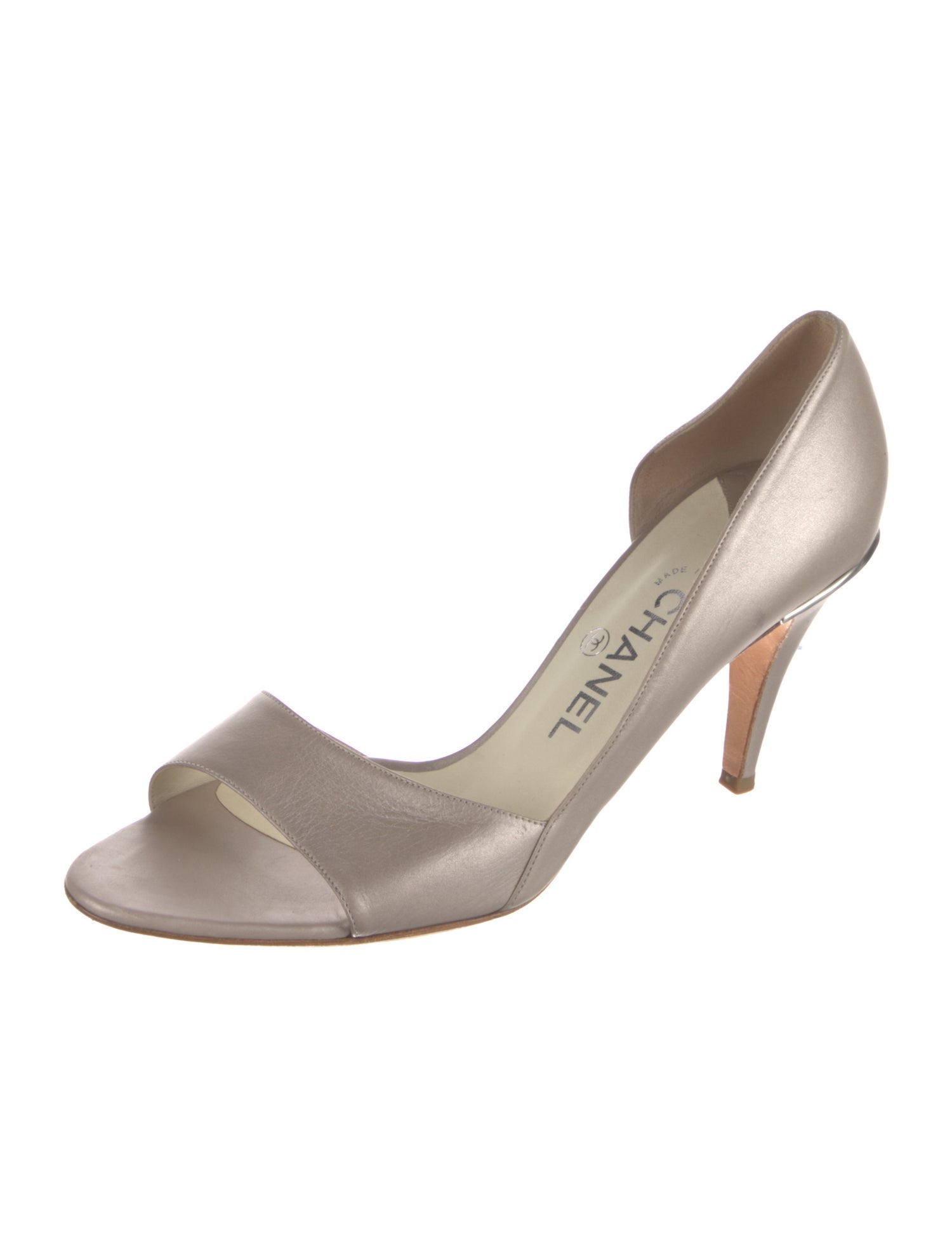 Chanel Interlocking CC Logo Leather Sandals