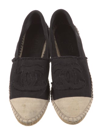 Chanel Interlocking CC Logo Canvas Espadrilles