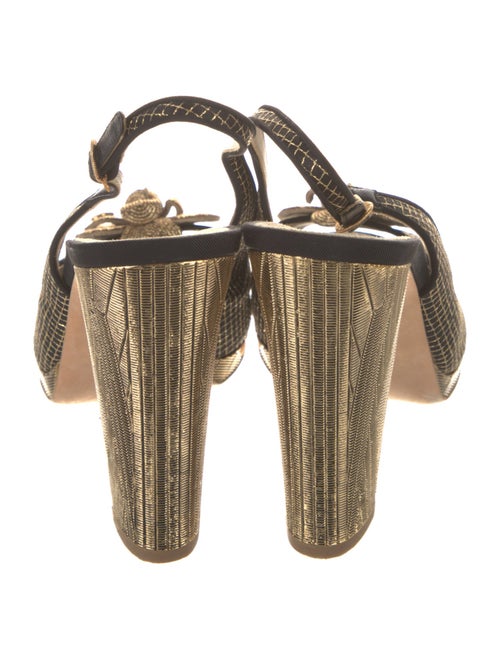 Chanel 2013 Interlocking CC Logo Slingback Sandals