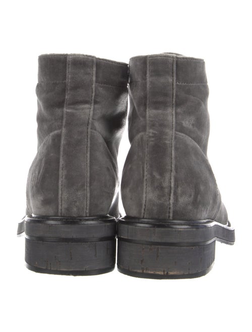 Chanel Interlocking CC Logo Suede Combat Boots