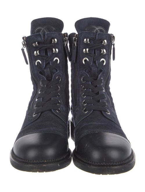 Chanel 2018 Interlocking CC Logo Combat Boots