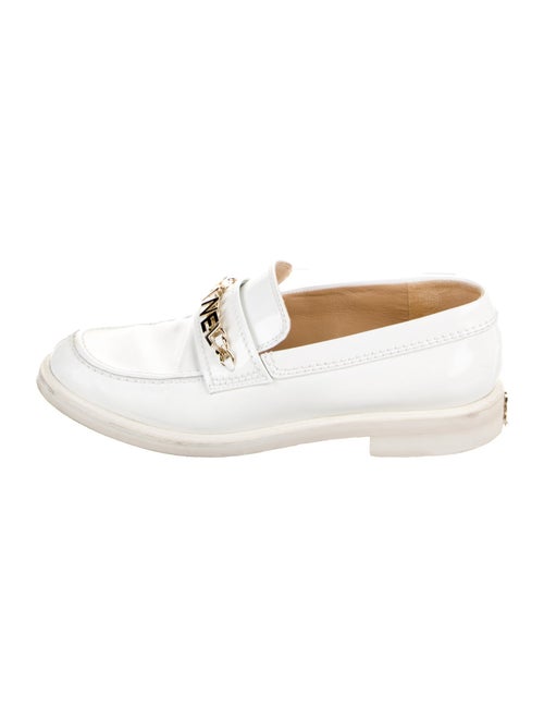 Chanel Interlocking CC Logo Patent Leather Loafers
