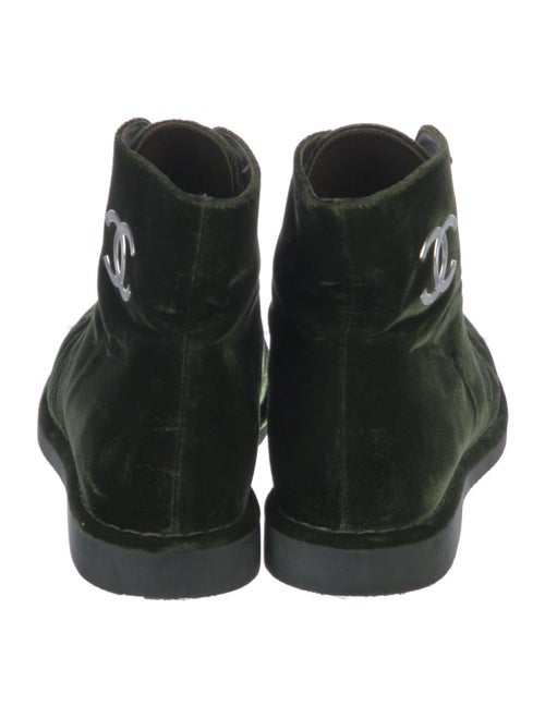 Chanel 2017 Interlocking CC Logo Lace-Up Boots