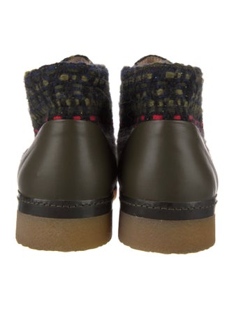 Chanel 2015 Interlocking CC Logo Combat Boots