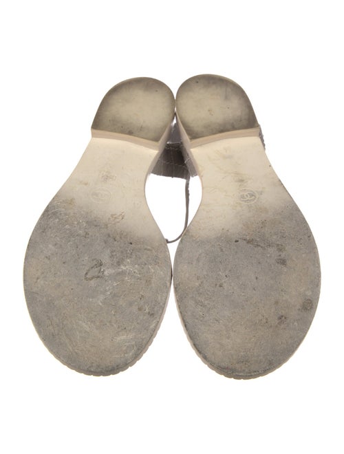 Chanel 2015 Interlocking CC Logo T-Strap Sandals