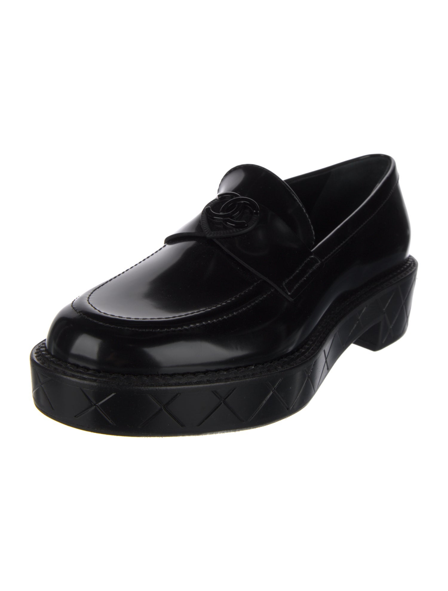 Chanel 2024 Interlocking CC Logo Loafers