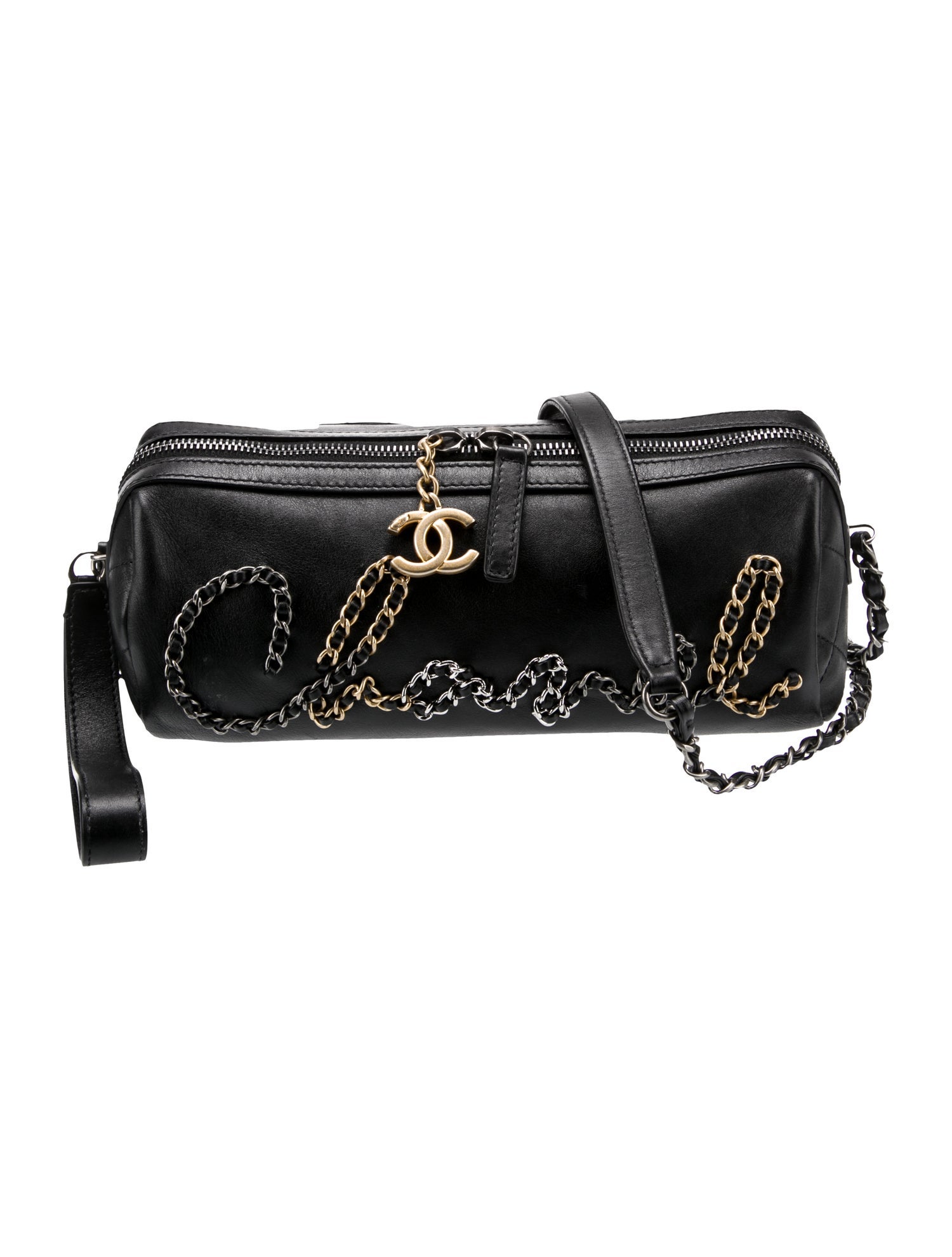 Chanel Written In Chain Bowling Bag