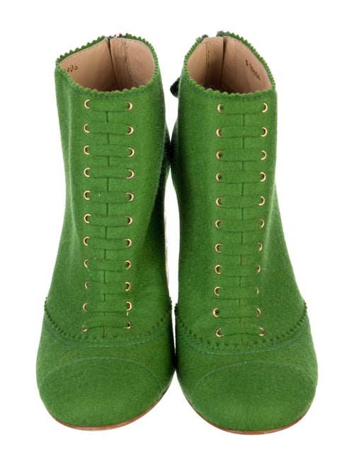 Chanel 2015 Quilted Pattern Lace-Up Boots