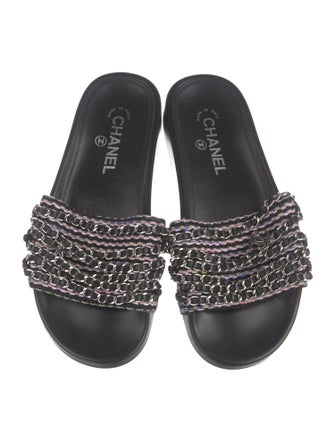 Chanel 2017 Interlocking CC Logo Slides