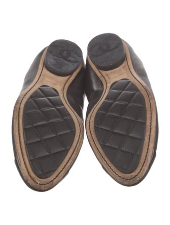 Chanel Interlocking CC Logo Leather Flats