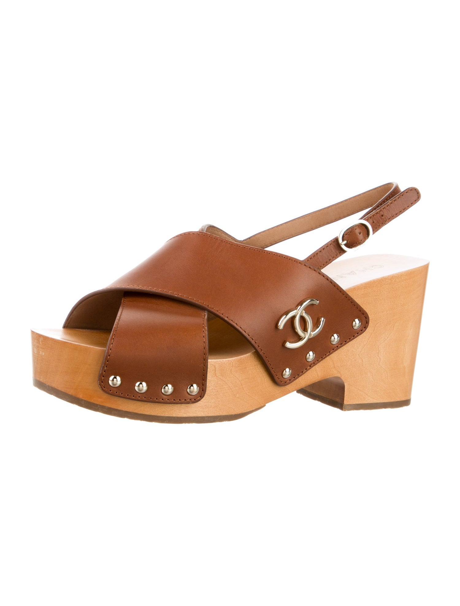 Chanel 2024 Interlocking CC Logo Slingback Sandals