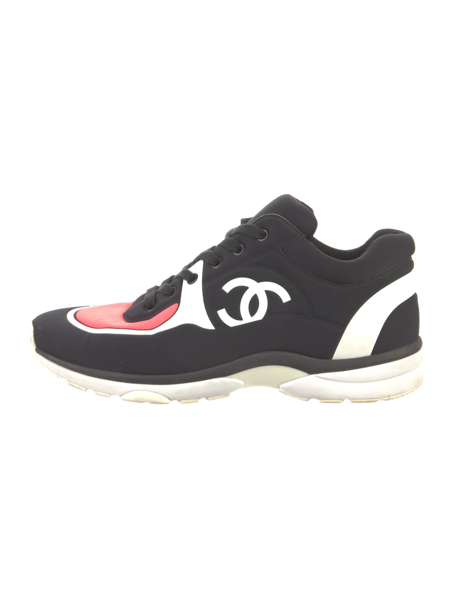 Chanel Interlocking CC Logo Neoprene Sneakers