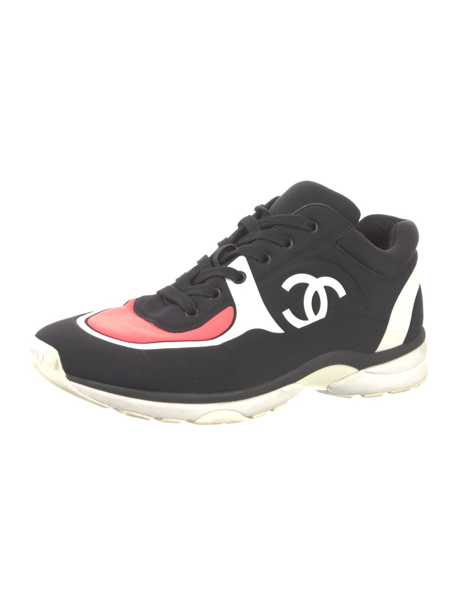 Chanel Interlocking CC Logo Neoprene Sneakers