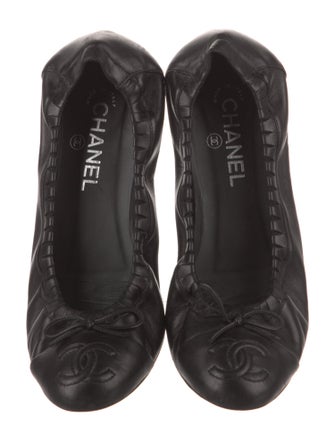Chanel 2013 Interlocking CC Logo Ballet Flats