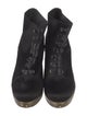 Chanel 2010 Interlocking CC Logo Lace-Up Boots