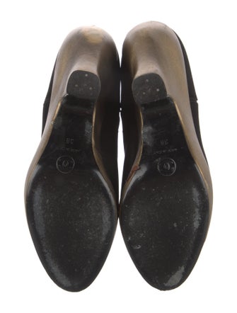 Chanel 2010 Interlocking CC Logo Lace-Up Boots