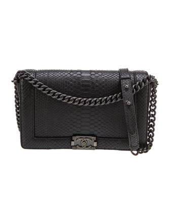 Chanel Large Python Boy Bag
