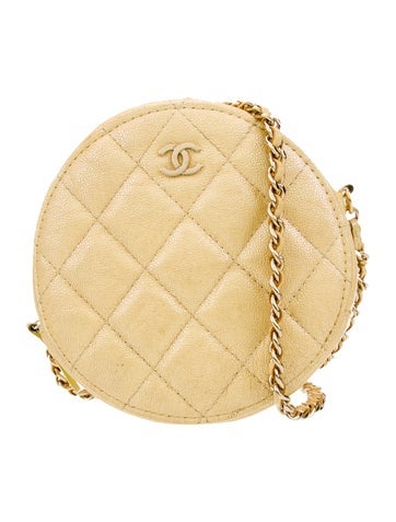 Chanel Crossbody Bags Iridescent Round Clutch w/ Chain