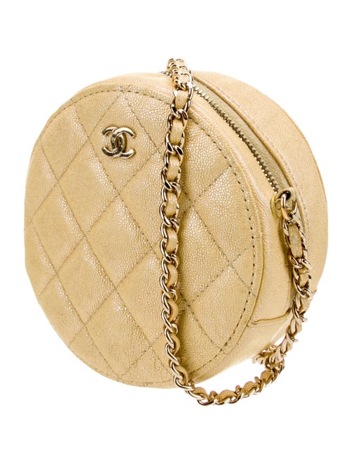 Chanel Iridescent Round Clutch w/ Chain