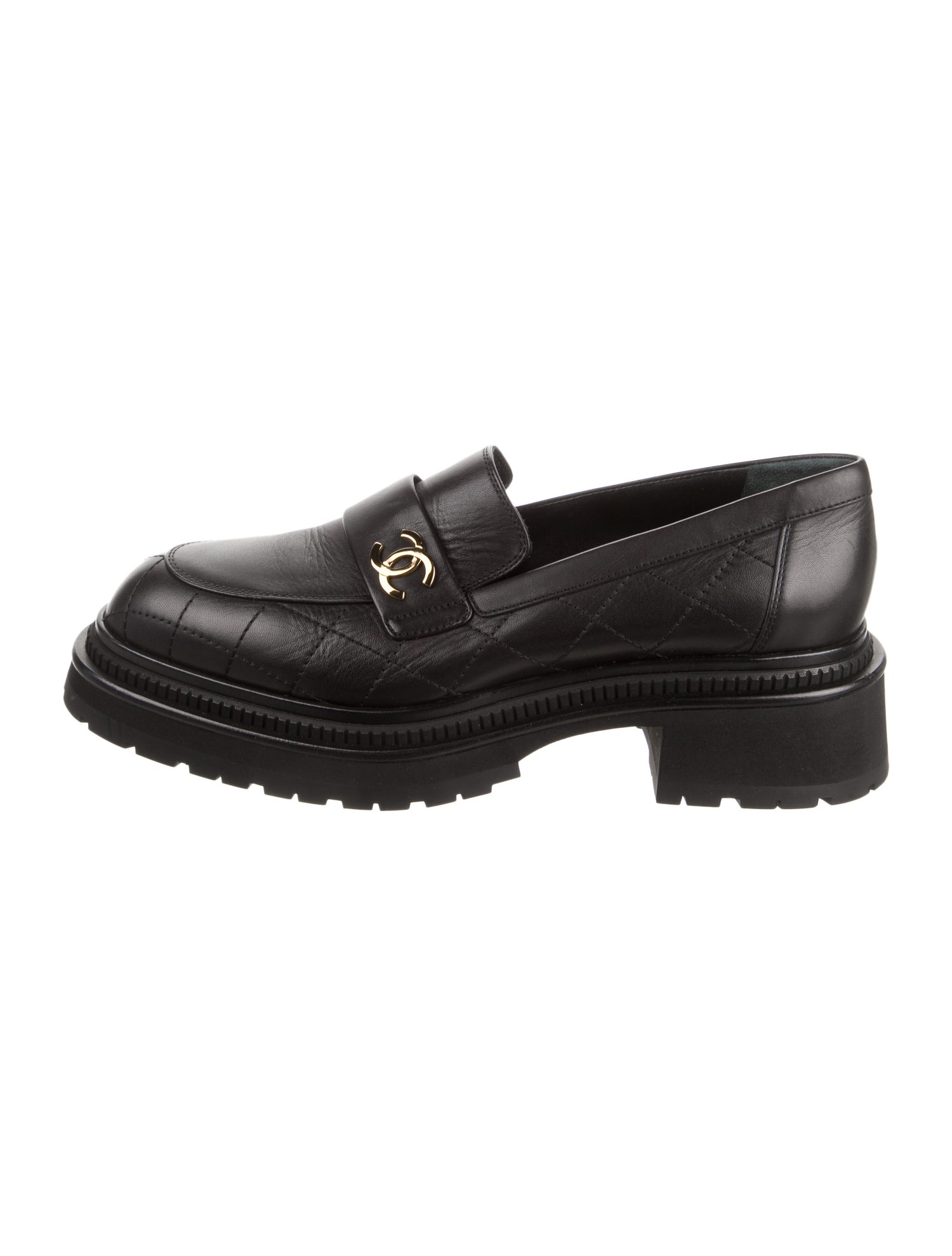 Chanel 2023 Interlocking CC Logo Loafers
