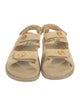 Chanel Interlocking CC Logo Suede Sandals