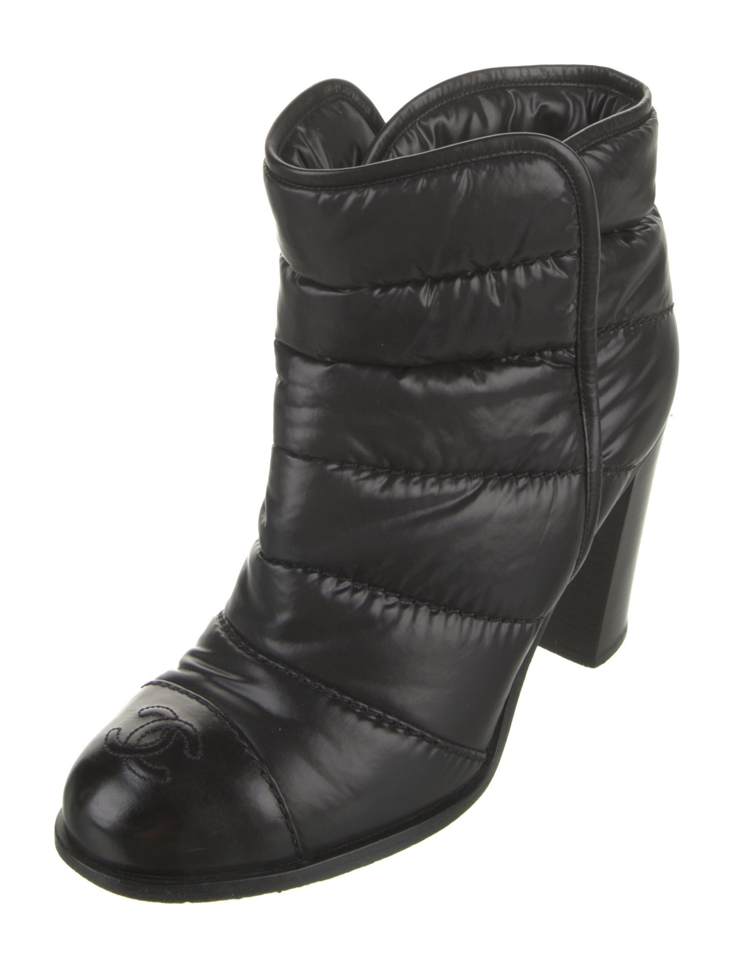 Chanel Interlocking CC Logo Nylon Boots