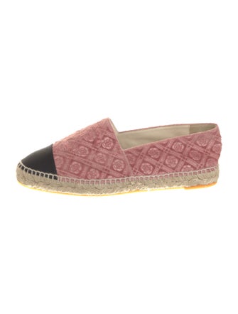 Chanel Interlocking CC Logo Velvet Espadrilles