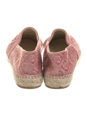 Chanel Interlocking CC Logo Velvet Espadrilles