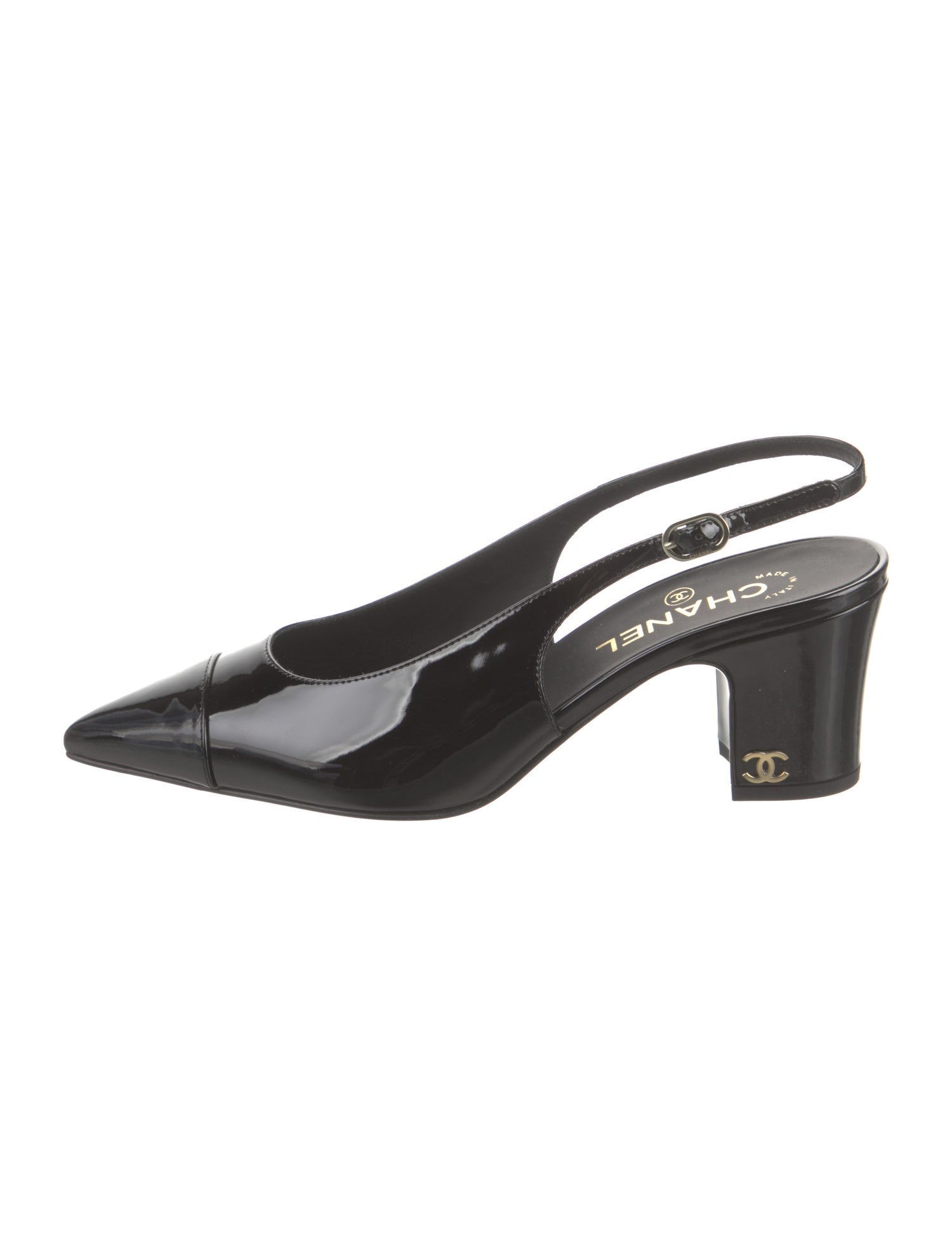 Chanel 2023 Interlocking CC Logo Slingback Pumps