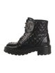 Chanel Interlocking CC Logo Calfskin Combat Boots