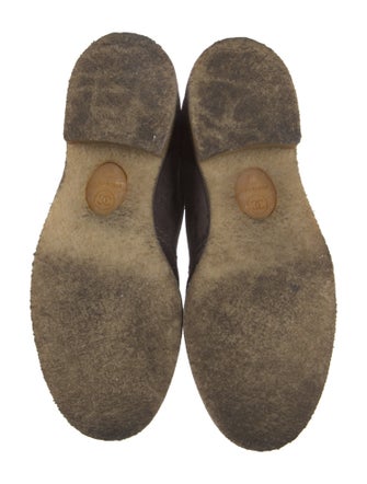 Chanel Interlocking CC Logo Suede Combat Boots