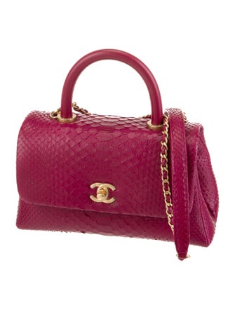 Chanel Mini Python Coco Top Handle Bag