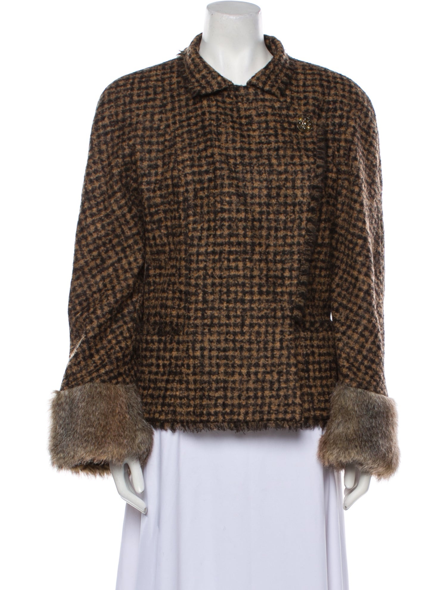 Chanel Vintage 2010 Faux Fur Jacket