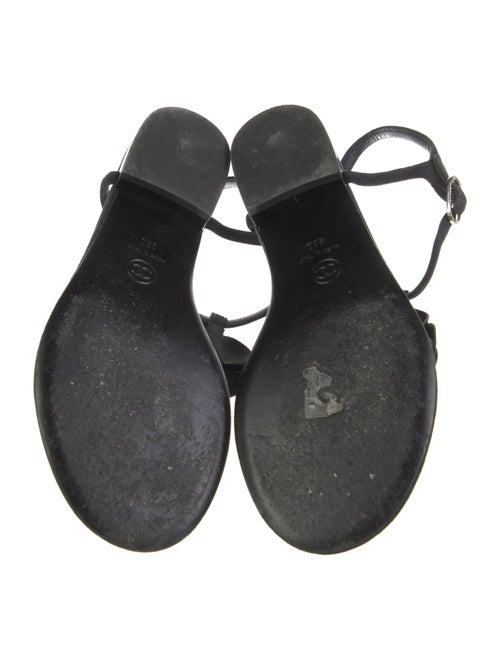 Chanel Interlocking CC Logo Suede Slingback Sandals