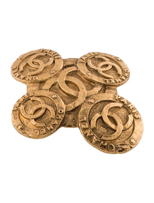 Chanel Vintage CC Logo Cross Brooch