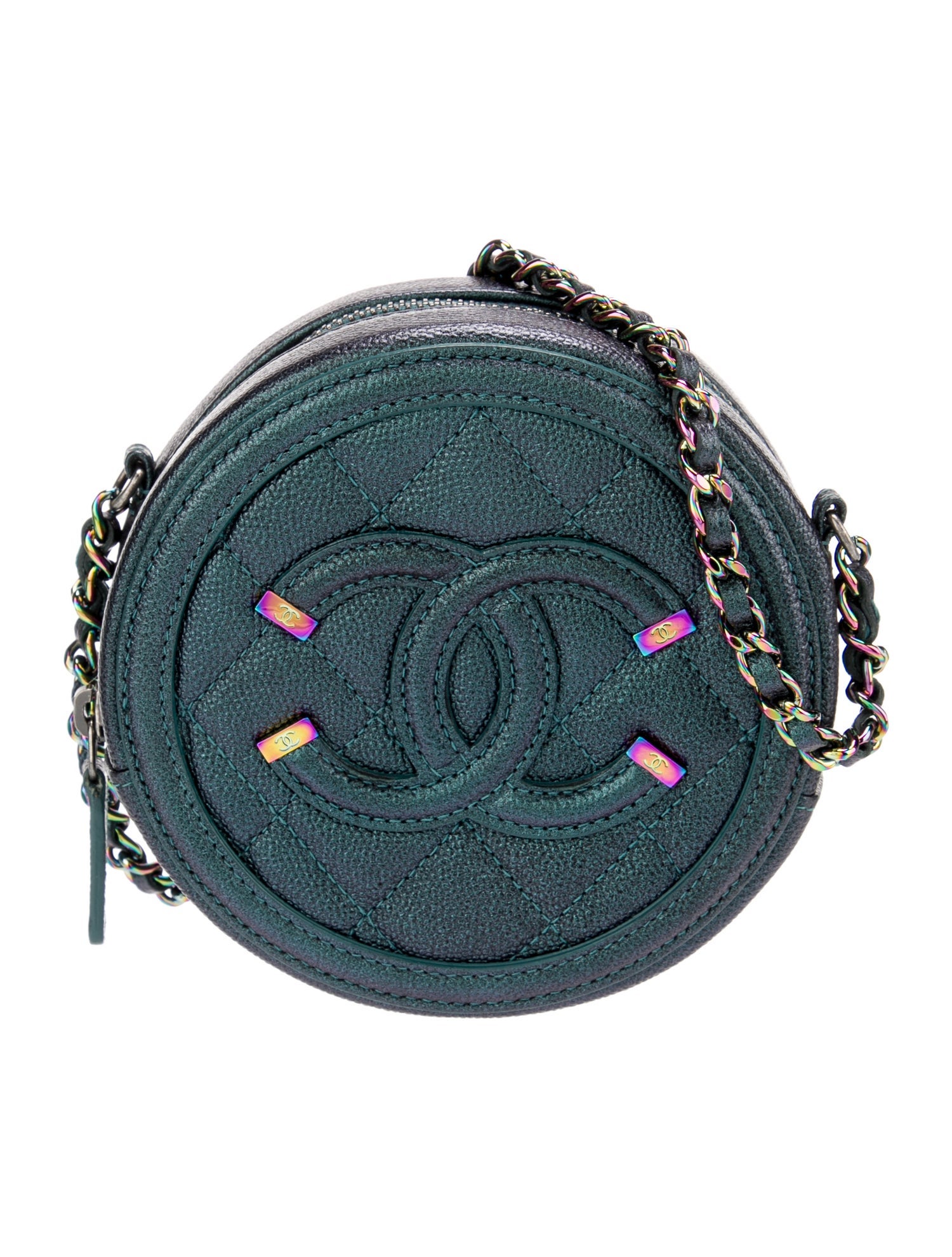Chanel Filigree Round Crossbody Bag