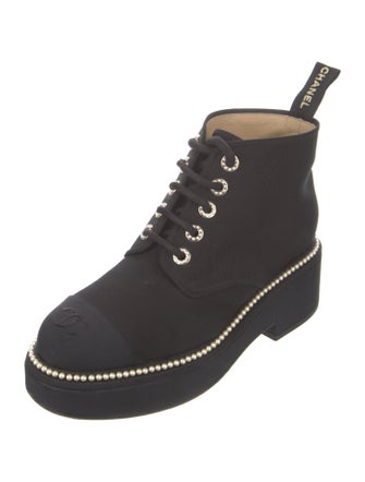 Chanel 2020 Interlocking CC Logo Combat Boots