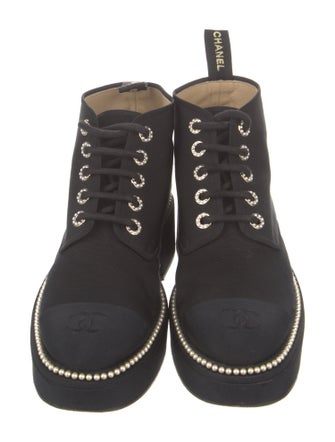 Chanel 2020 Interlocking CC Logo Combat Boots
