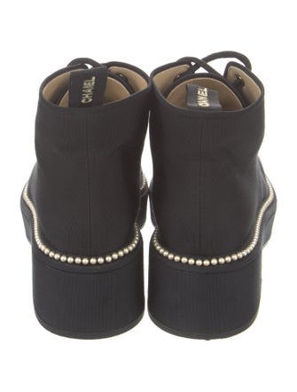 Chanel 2020 Interlocking CC Logo Combat Boots