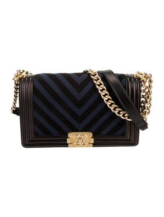 Chanel Medium Chevron Braided Boy Bag