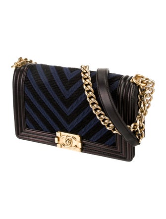 Chanel Medium Chevron Braided Boy Bag
