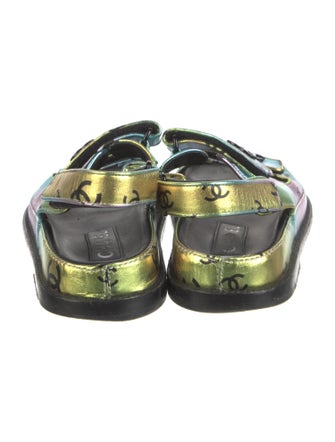 Chanel 2023 Interlocking CC Logo Sandals