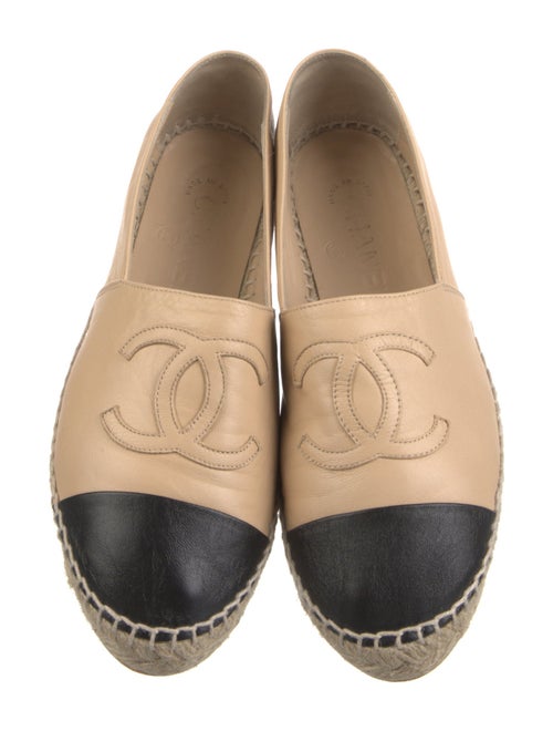 Chanel Interlocking CC Logo Lambskin Espadrilles