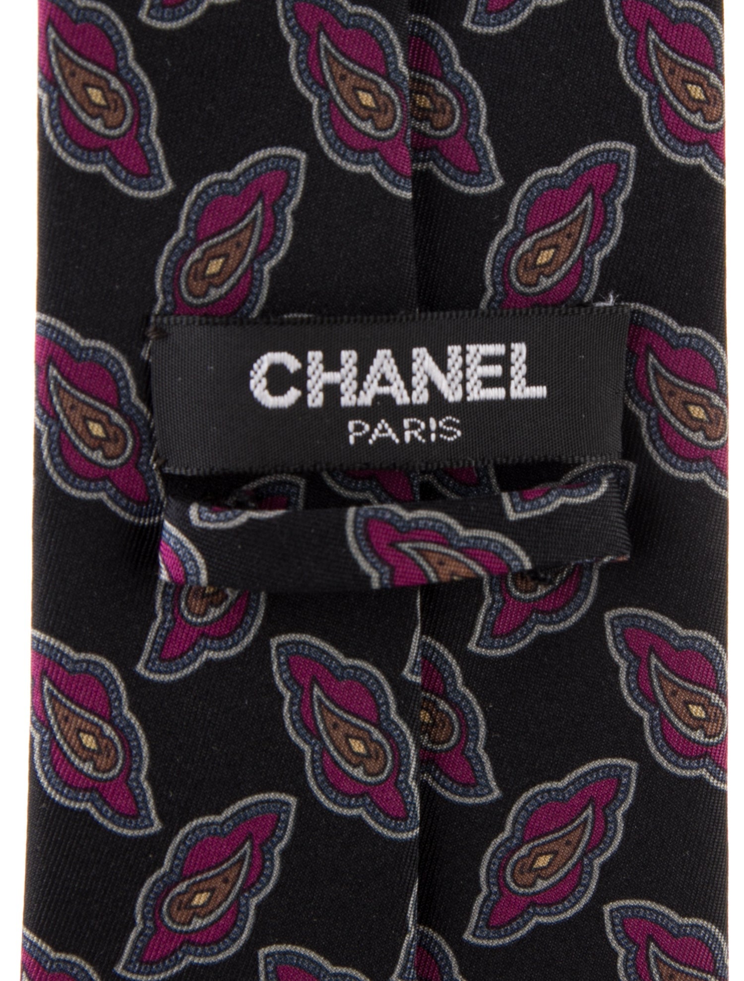 Chanel Paisley Silk Tie