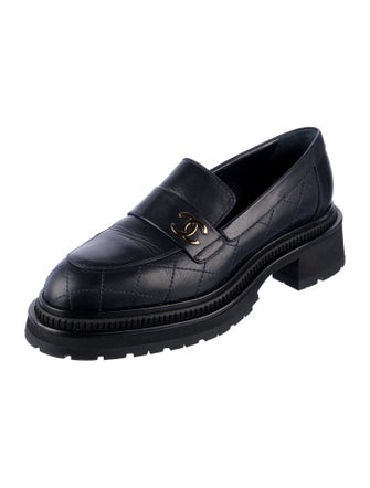 Chanel 2023 Interlocking CC Logo Loafers