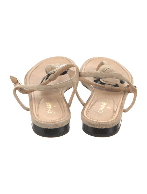 Chanel 2016 Interlocking CC Logo T-Strap Sandals