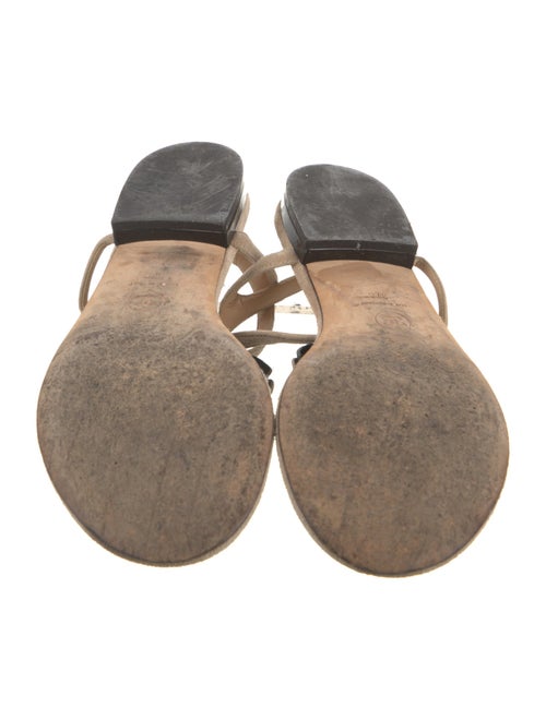 Chanel 2016 Interlocking CC Logo T-Strap Sandals